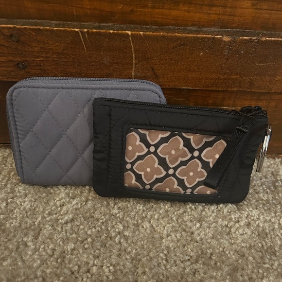 Vera Bradley Floral Interior Gray Wallet and Black Coin Purse Bundle - NWT - Picture 2 of 7